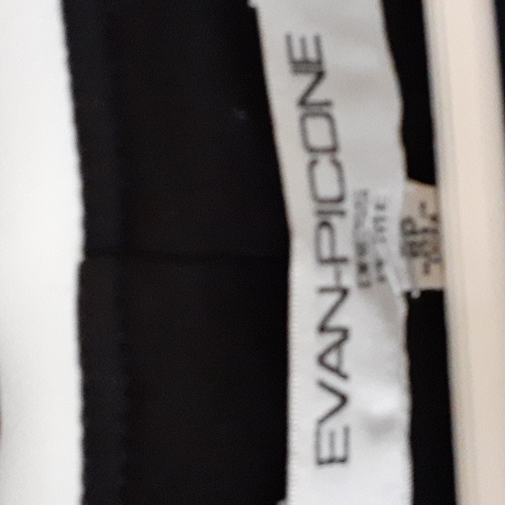 Evan Picone Sz 8 Tuxedo Style Sleeveless Dress Bl… - image 2